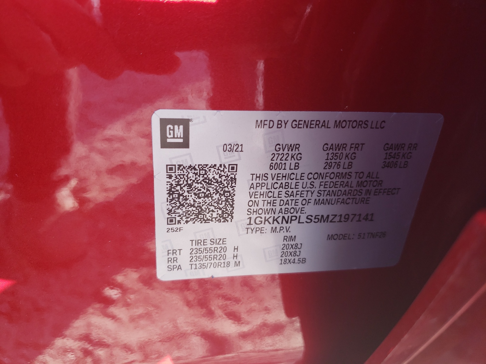 1GKKNPLS5MZ197141 2021 GMC Acadia Denali