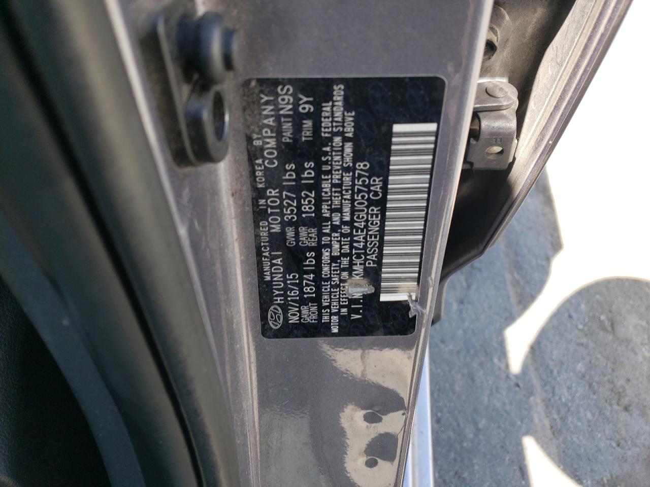 KMHCT4AE4GU057578 2016 Hyundai Accent Se