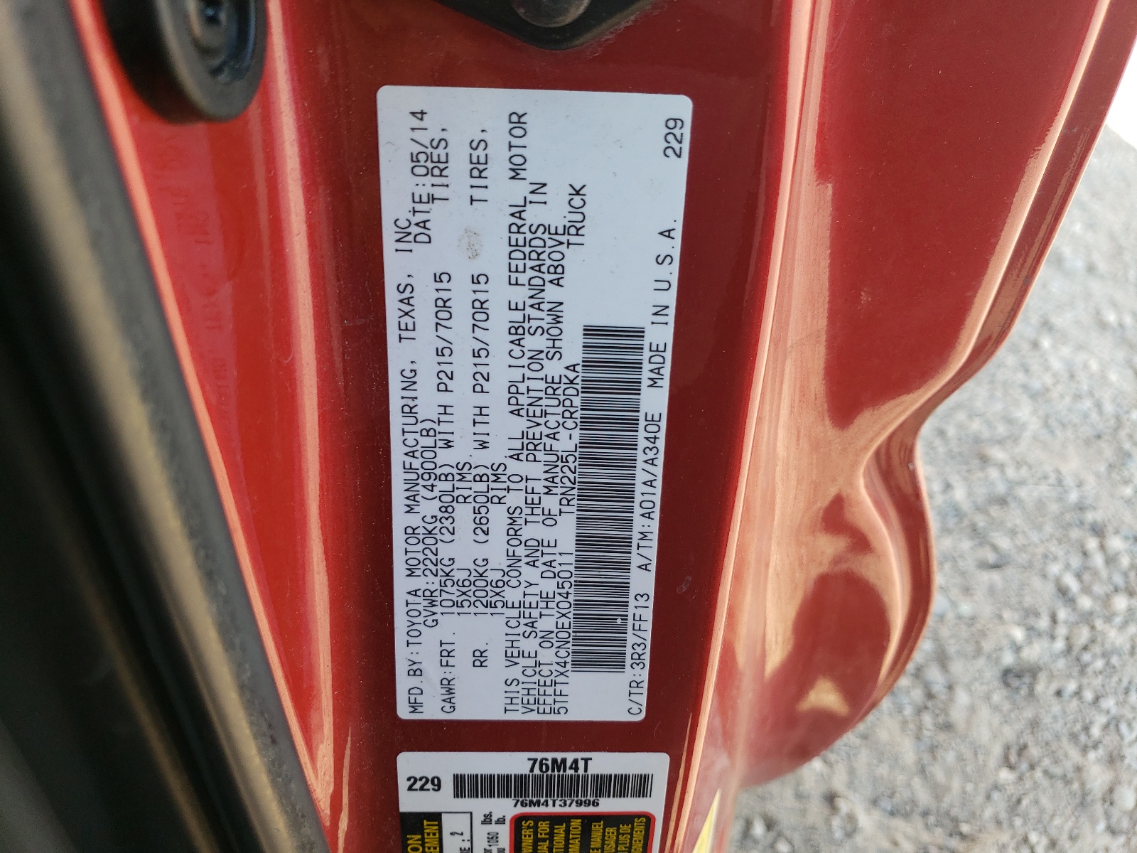 5TFTX4CN0EX045011 2014 Toyota Tacoma Access Cab