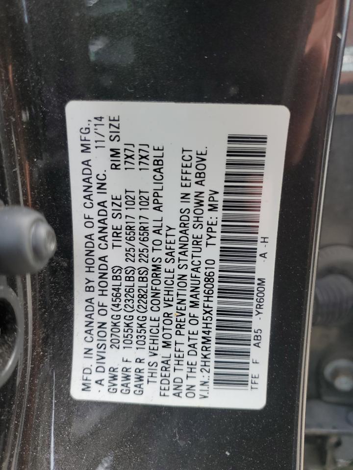 2HKRM4H5XFH608610 2015 Honda Cr-V Ex