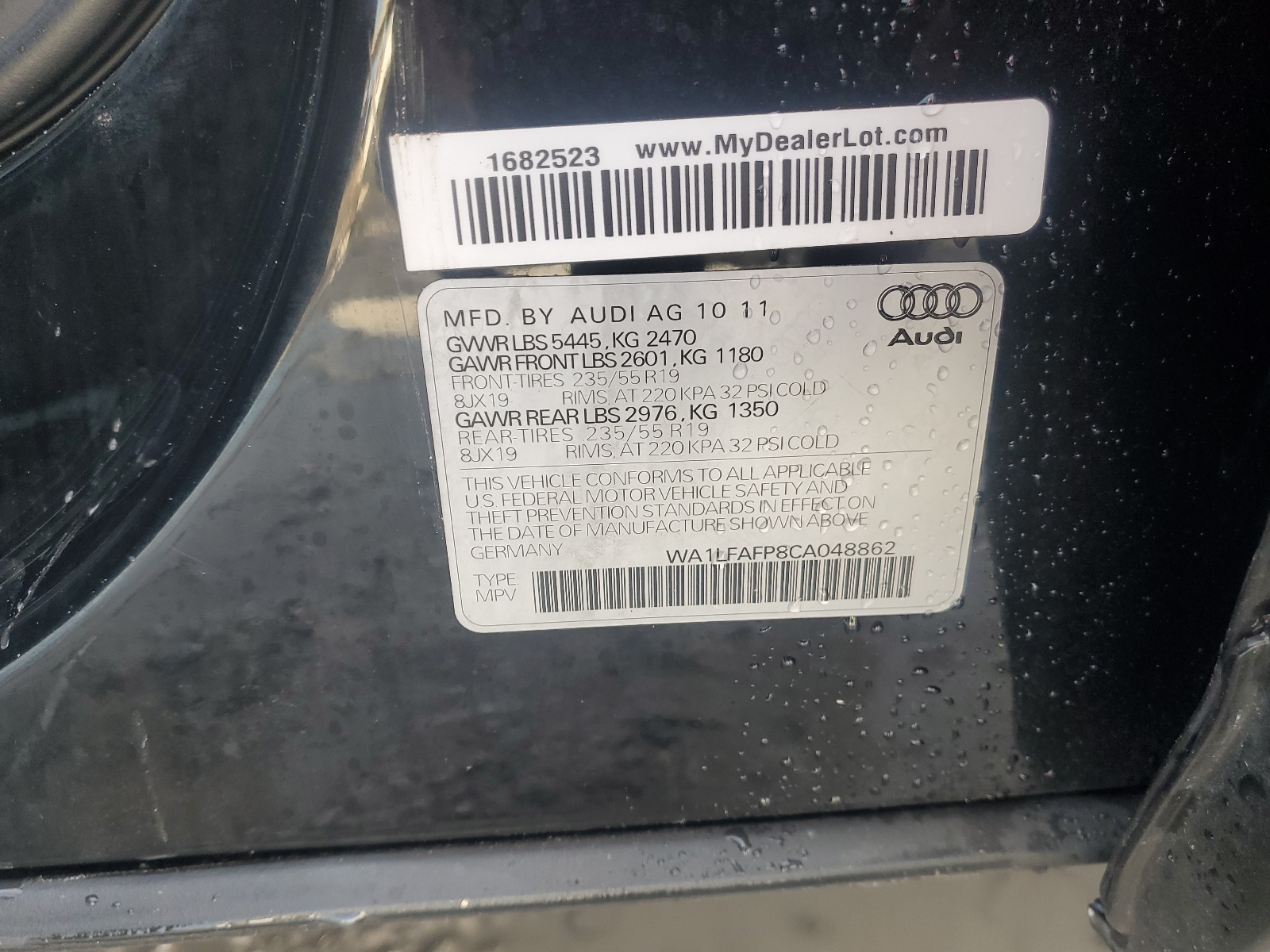 WA1LFAFP8CA048862 2012 Audi Q5 Premium Plus