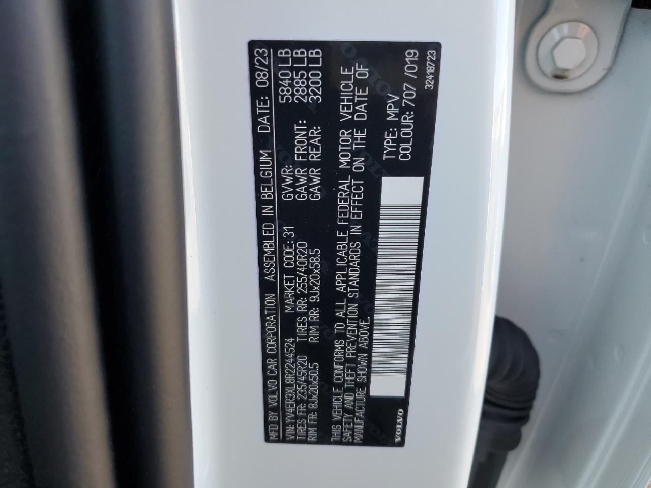 YV4ER3XL8R2244524 2024 Volvo Xc40 Recharge Plus