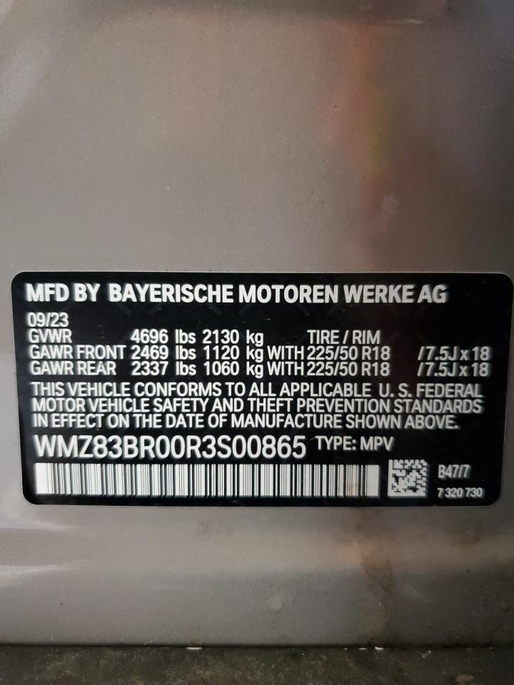 2024 Mini Cooper S Countryman All4 VIN: WMZ83BR00R3S00865 Lot: 66684644