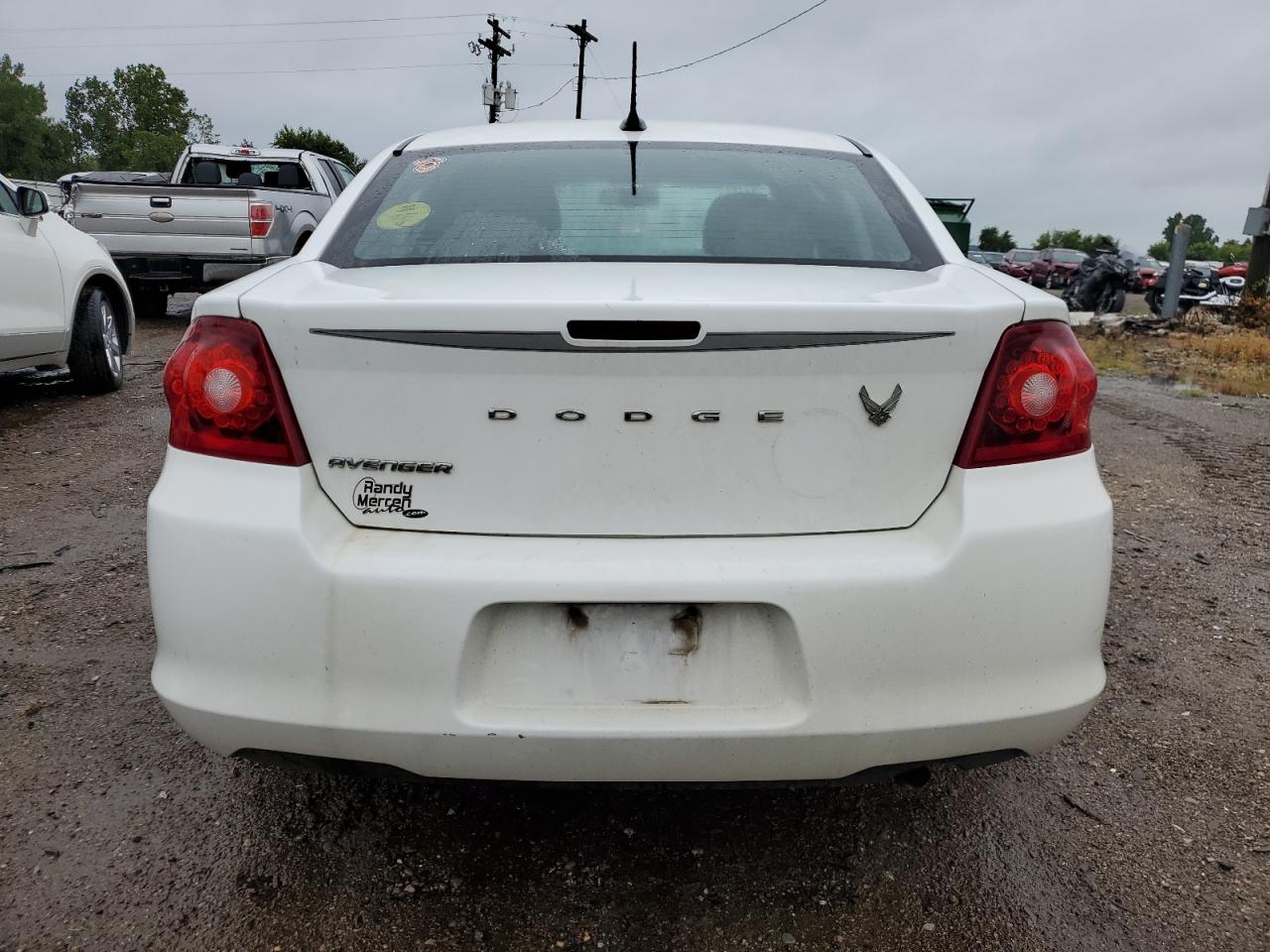 2012 Dodge Avenger Se VIN: 1C3CDZAB6CN230840 Lot: 65533124