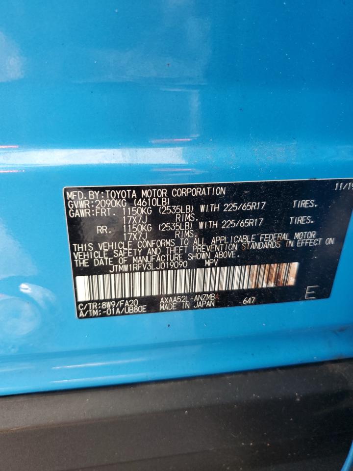 2020 Toyota Rav4 Xle VIN: JTMW1RFV3LJ019090 Lot: 67062264