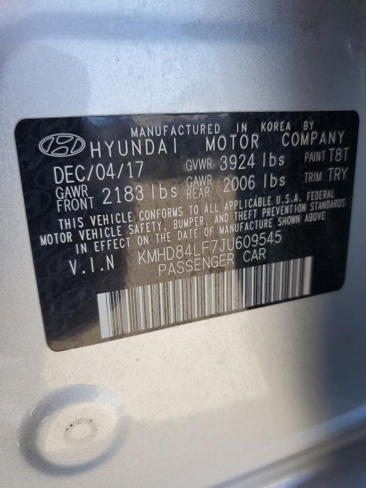 KMHD84LF7JU609545 2018 Hyundai Elantra Sel