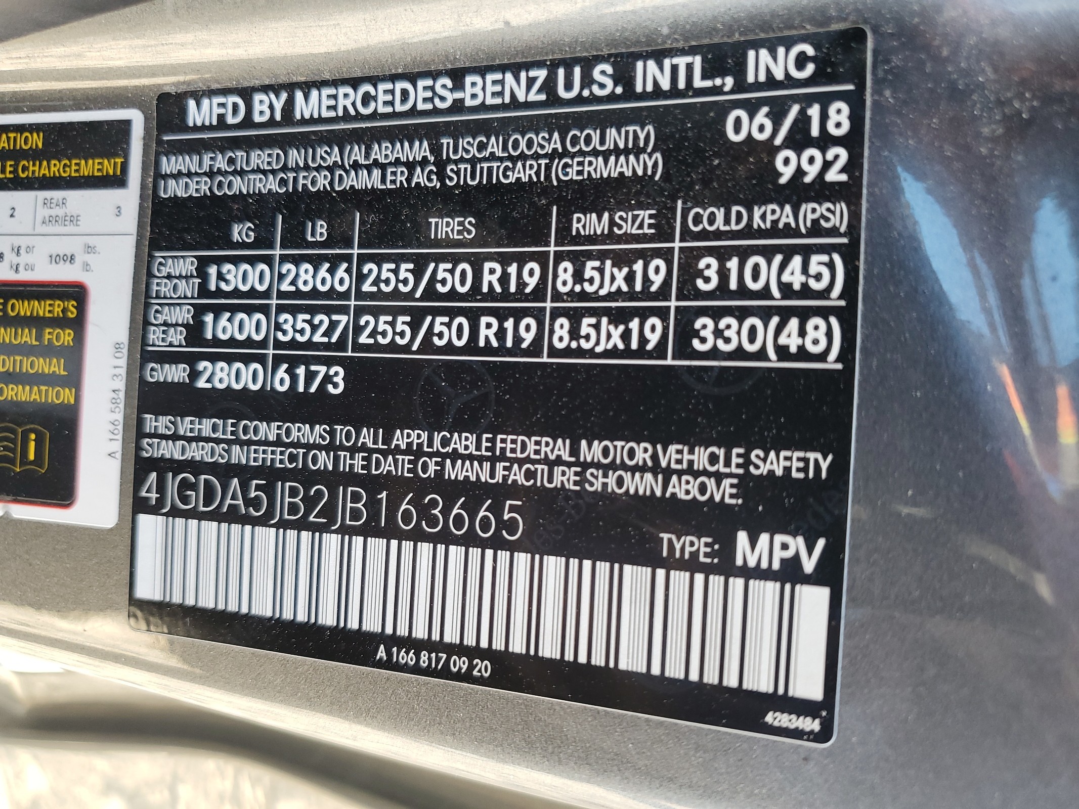 4JGDA5JB2JB163665 2018 Mercedes-Benz Gle 350