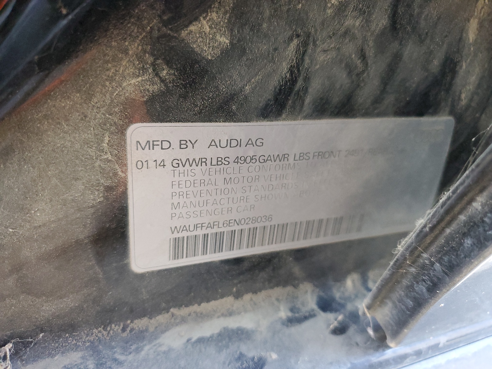 WAUFFAFL6EN028036 2014 Audi A4 Premium Plus