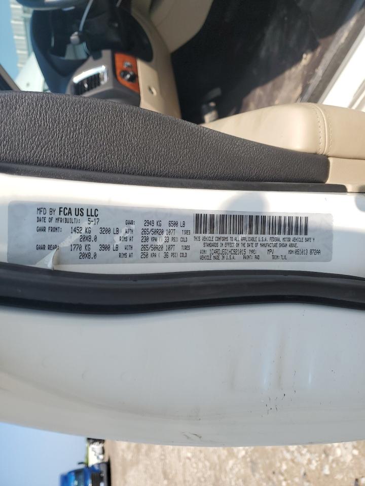 2017 Dodge Durango Citadel VIN: 1C4RDJEG1HC921015 Lot: 64747224