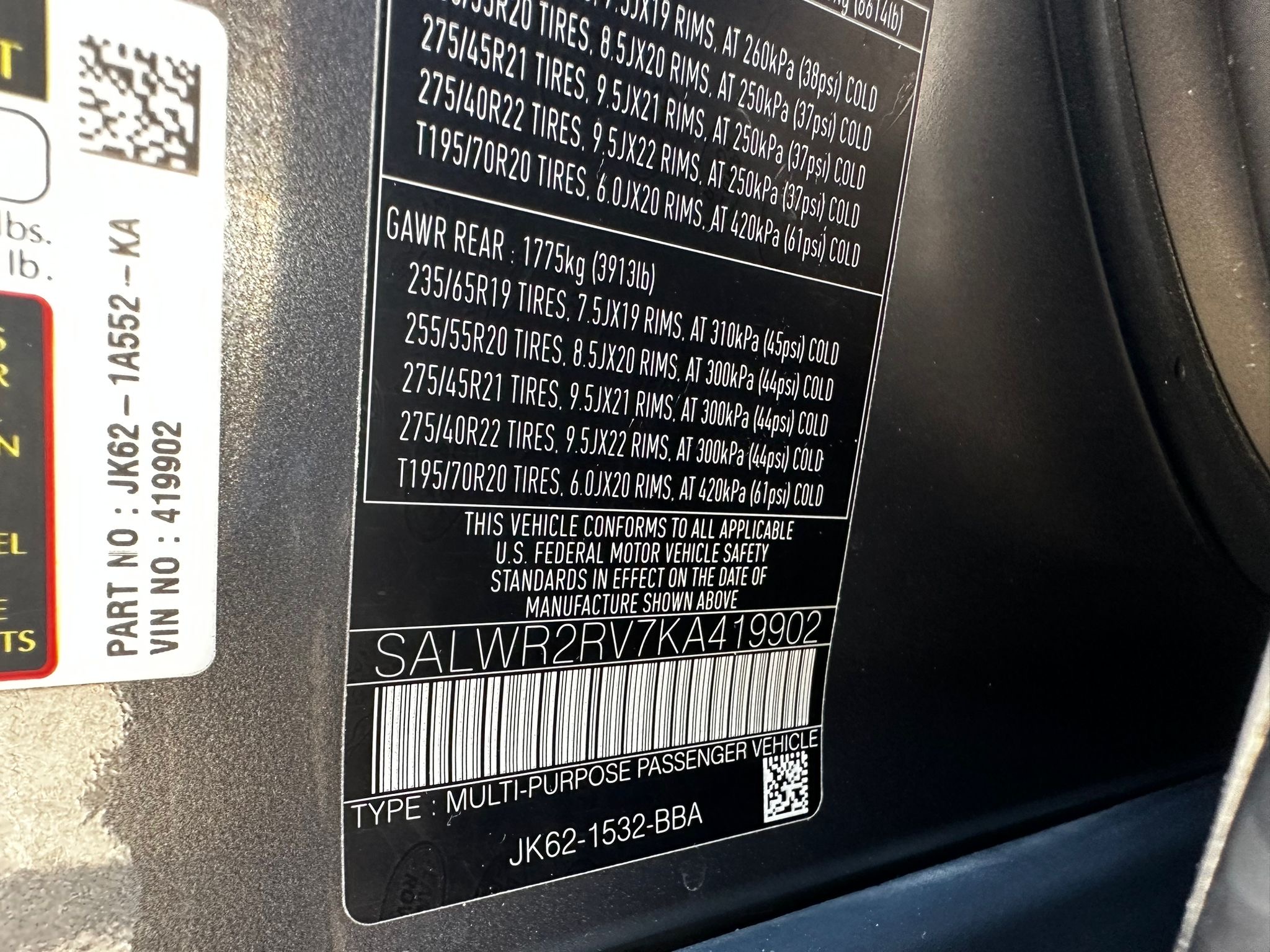 SALWR2RV7KA419902 2019 Land Rover Range Rover Sport Hse