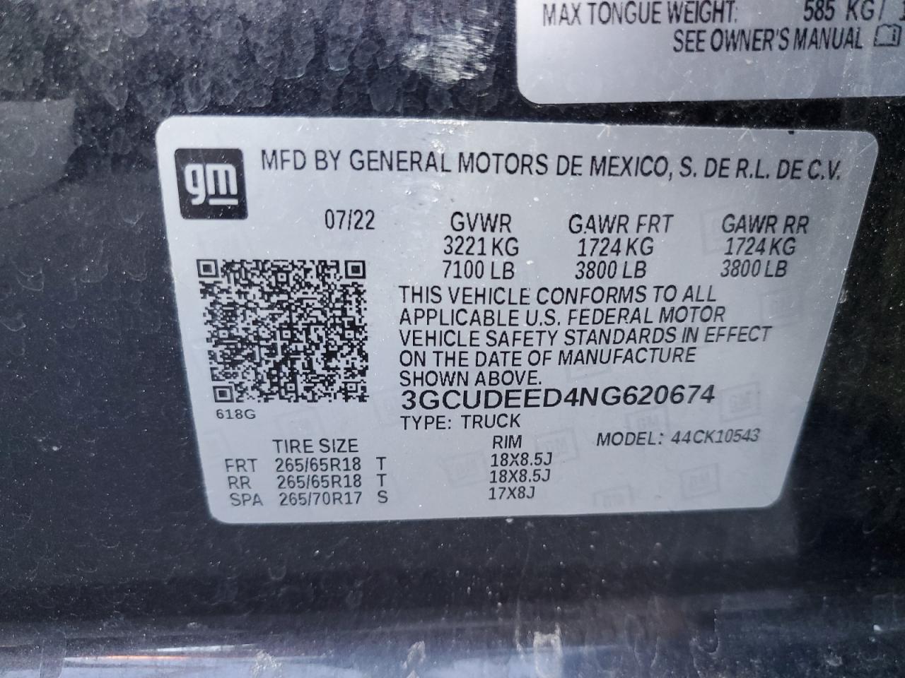 3GCUDEED4NG620674 2022 Chevrolet Silverado K1500 Rst