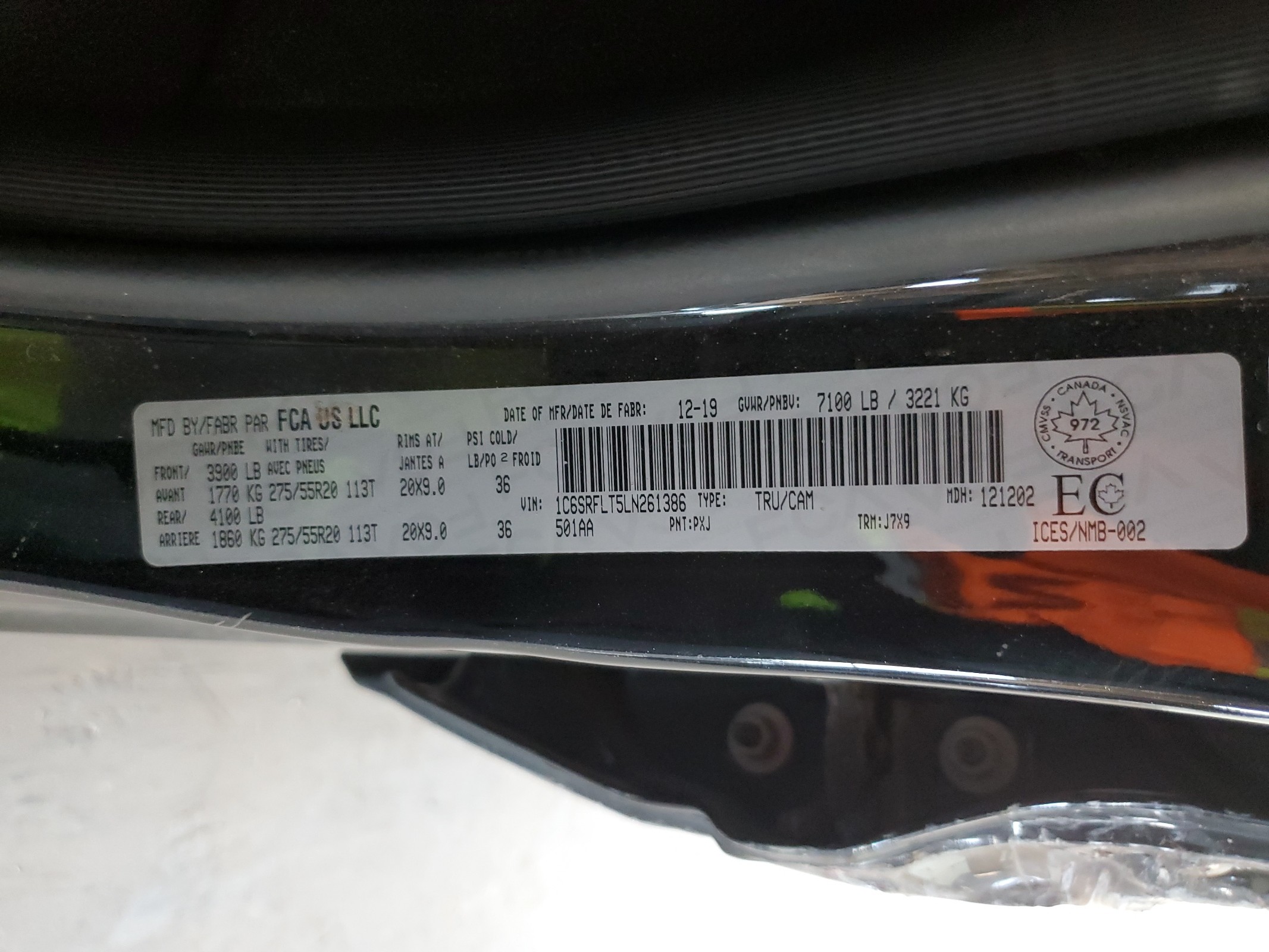 1C6SRFLT5LN261386 2020 Ram 1500 Rebel