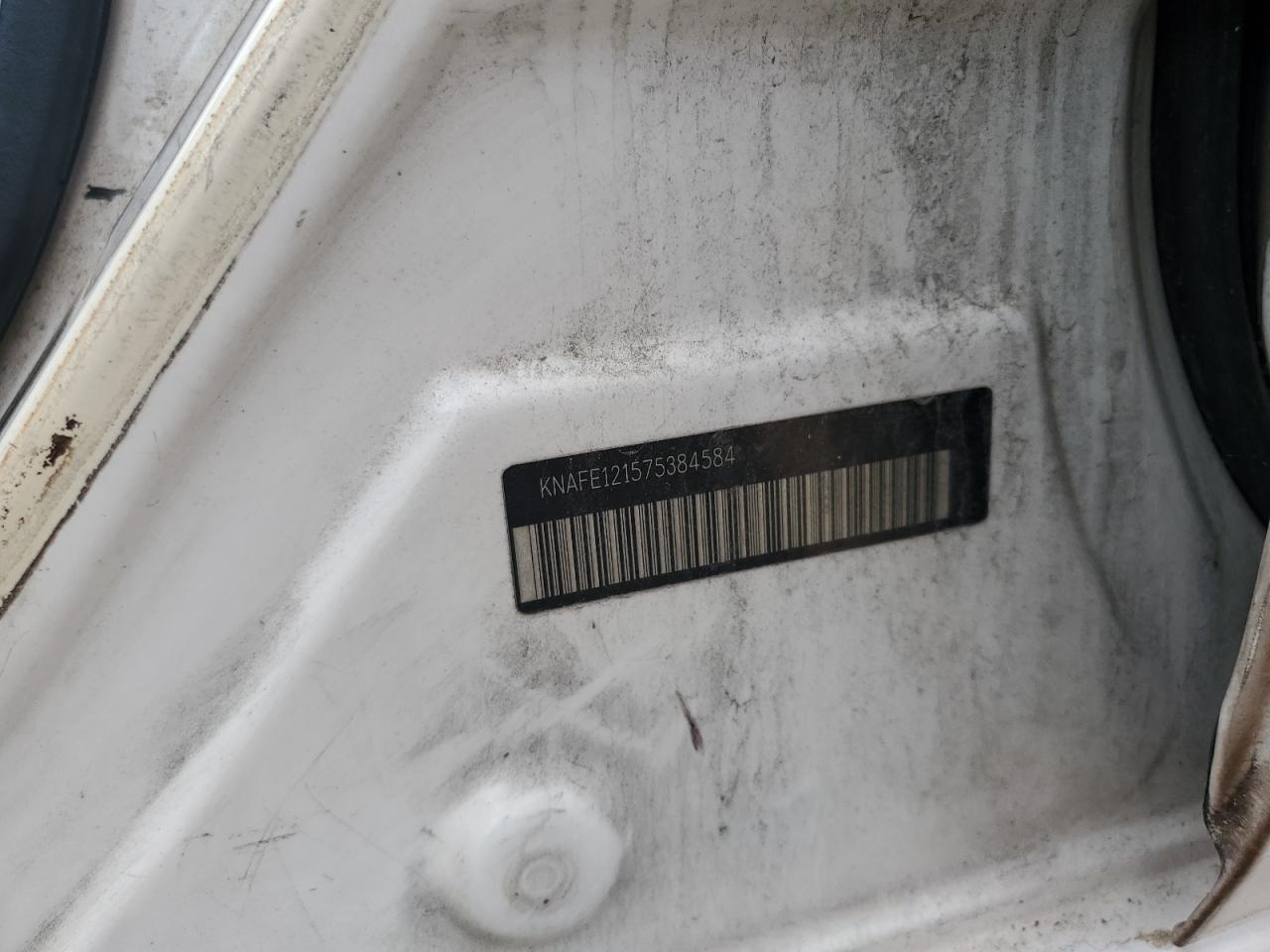 2007 Kia Spectra Ex VIN: KNAFE121575384584 Lot: 68071194