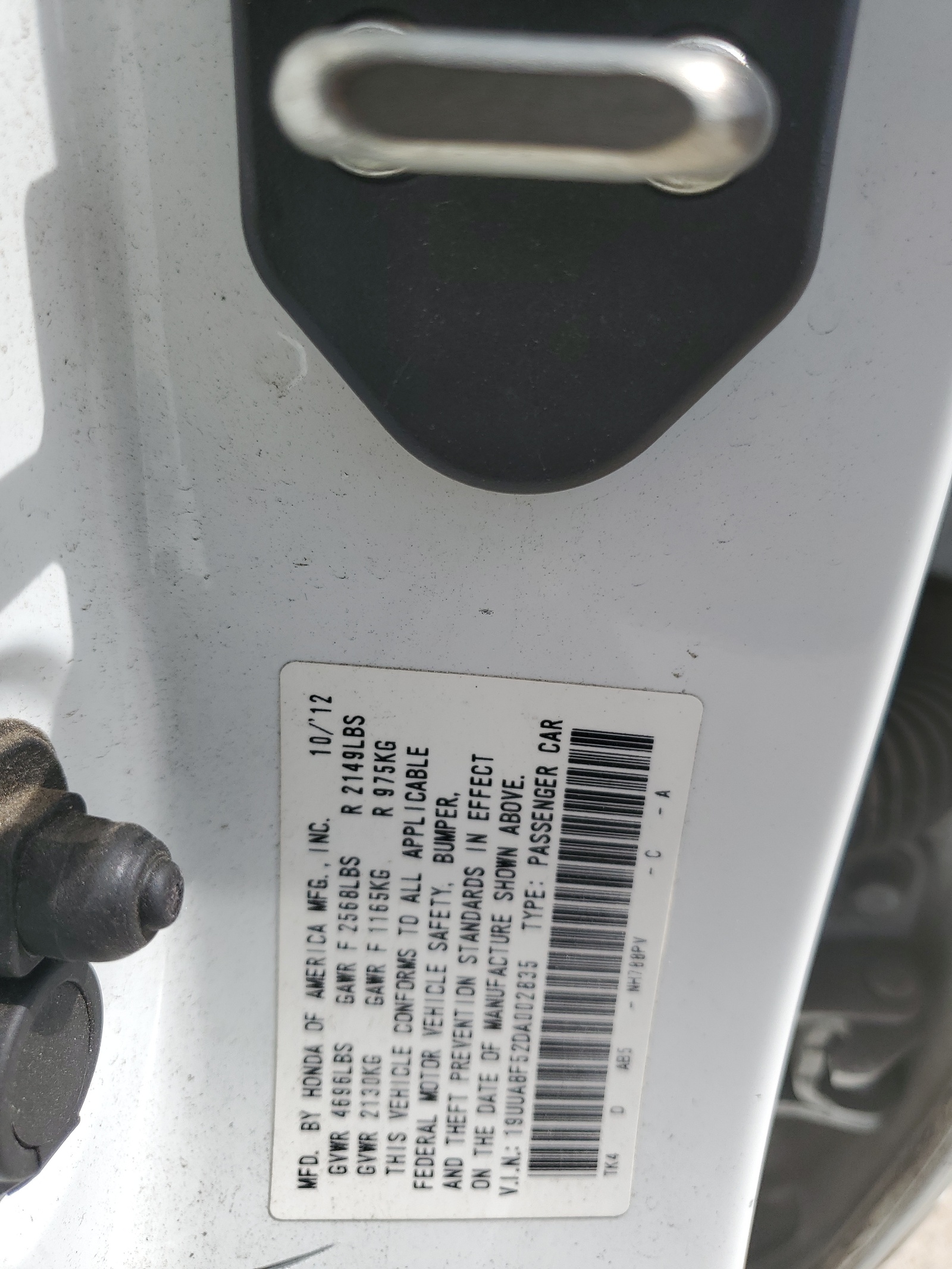 19UUA8F52DA002835 2013 Acura Tl Tech