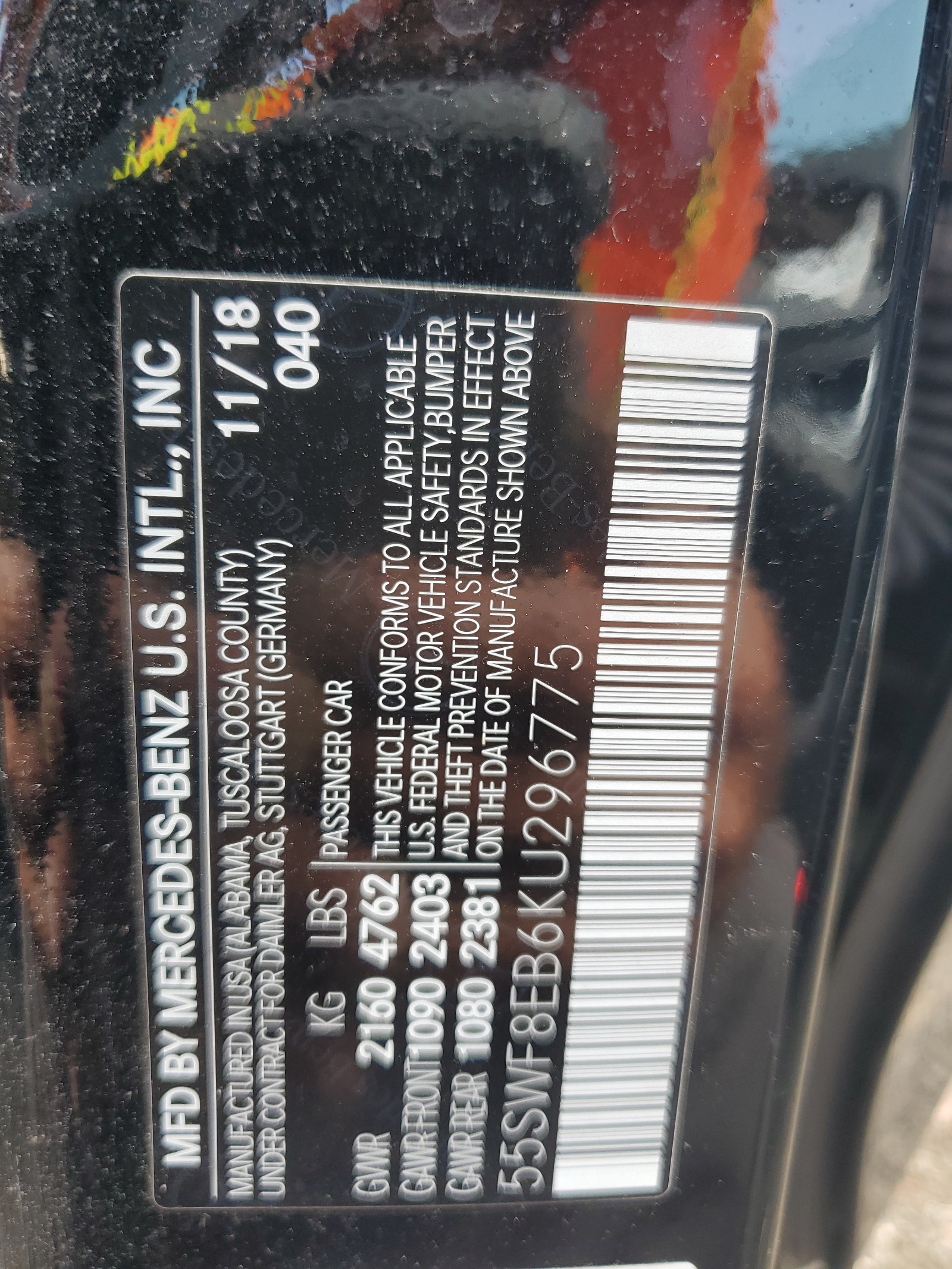 55SWF8EB6KU296775 2019 Mercedes-Benz C 300 4Matic