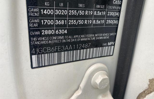 4JGCB6FE3AA112487 2010 Mercedes-Benz R 350 4Matic