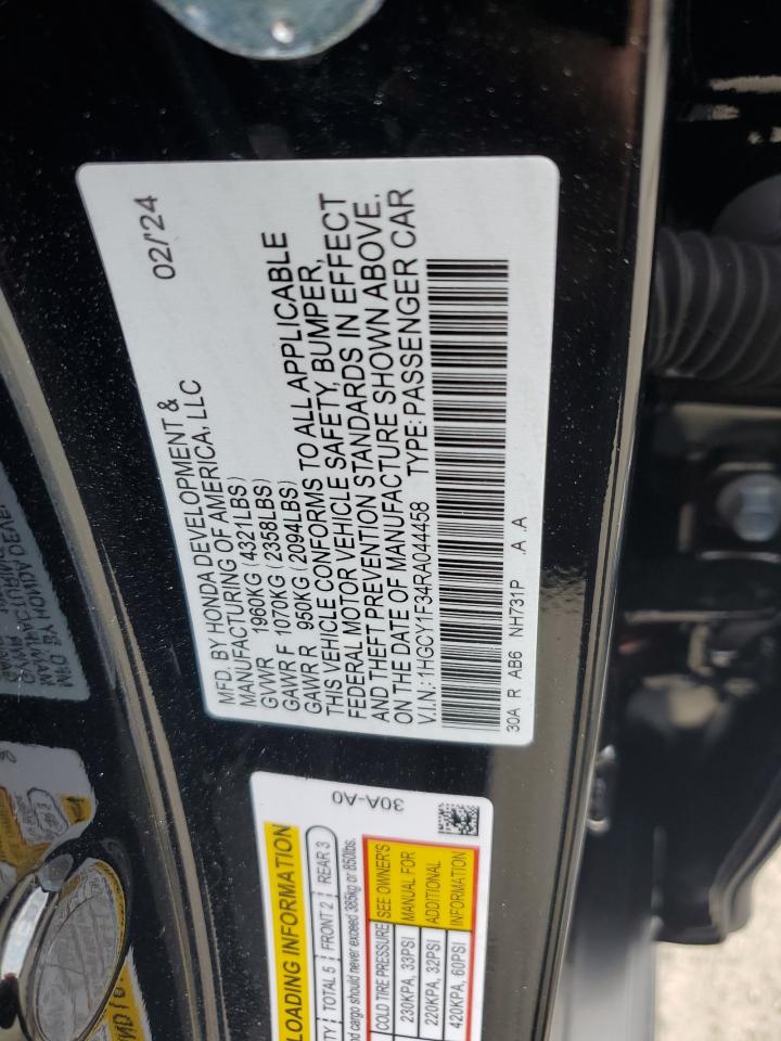 1HGCY1F34RA044458 2024 Honda Accord Ex