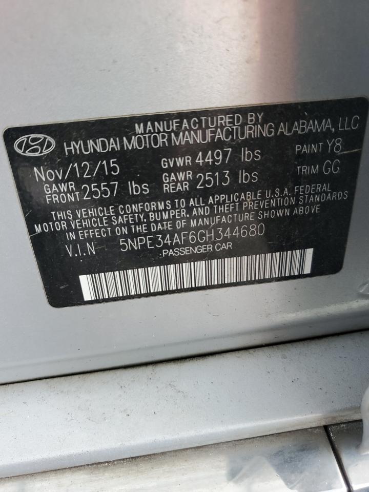 5NPE34AF6GH344680 2016 Hyundai Sonata Sport