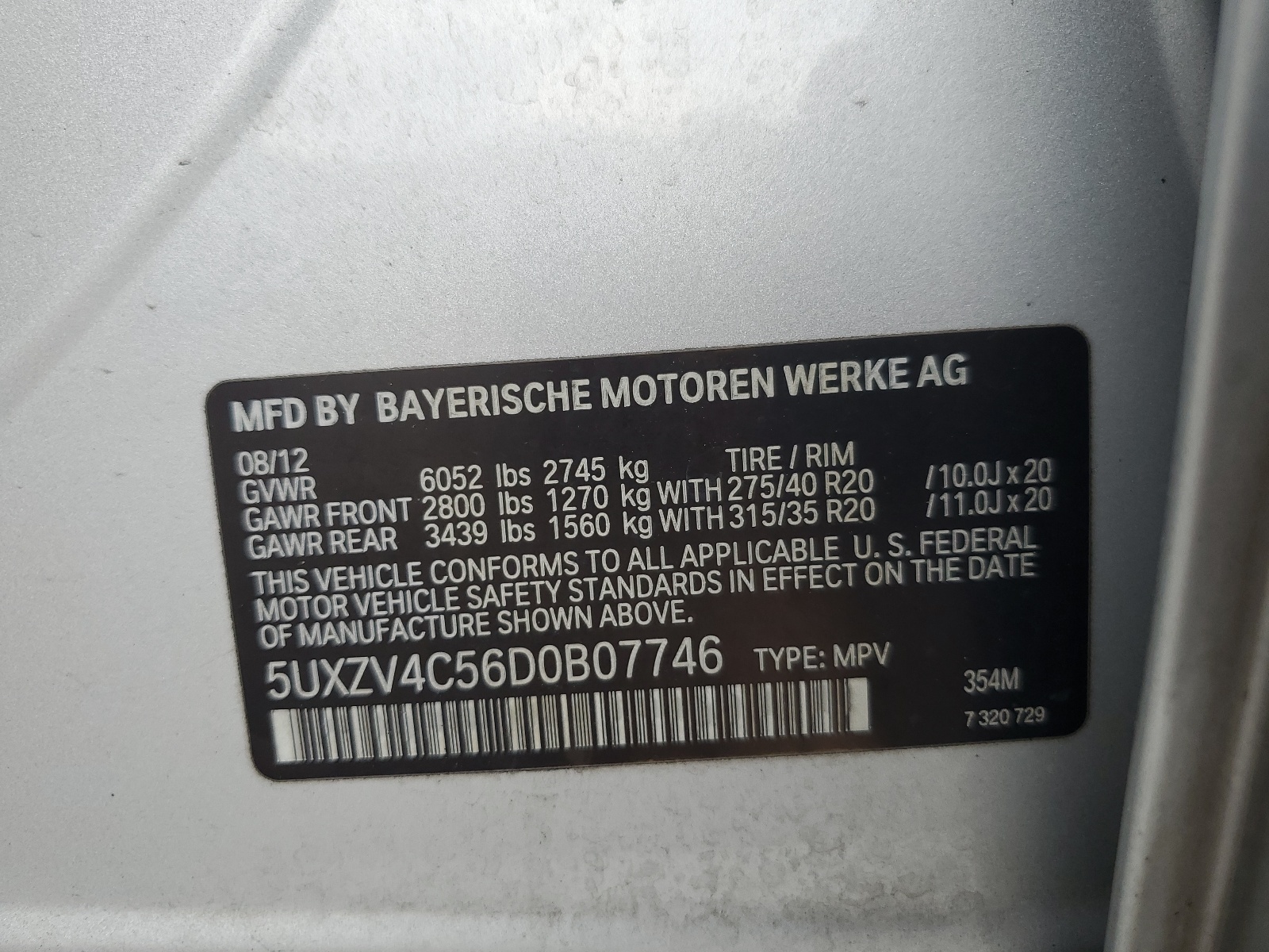 5UXZV4C56D0B07746 2013 BMW X5 xDrive35I