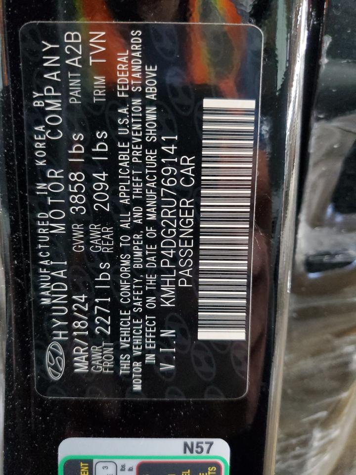 2024 Hyundai Elantra Limited VIN: KMHLP4DG2RU769141 Lot: 66269144