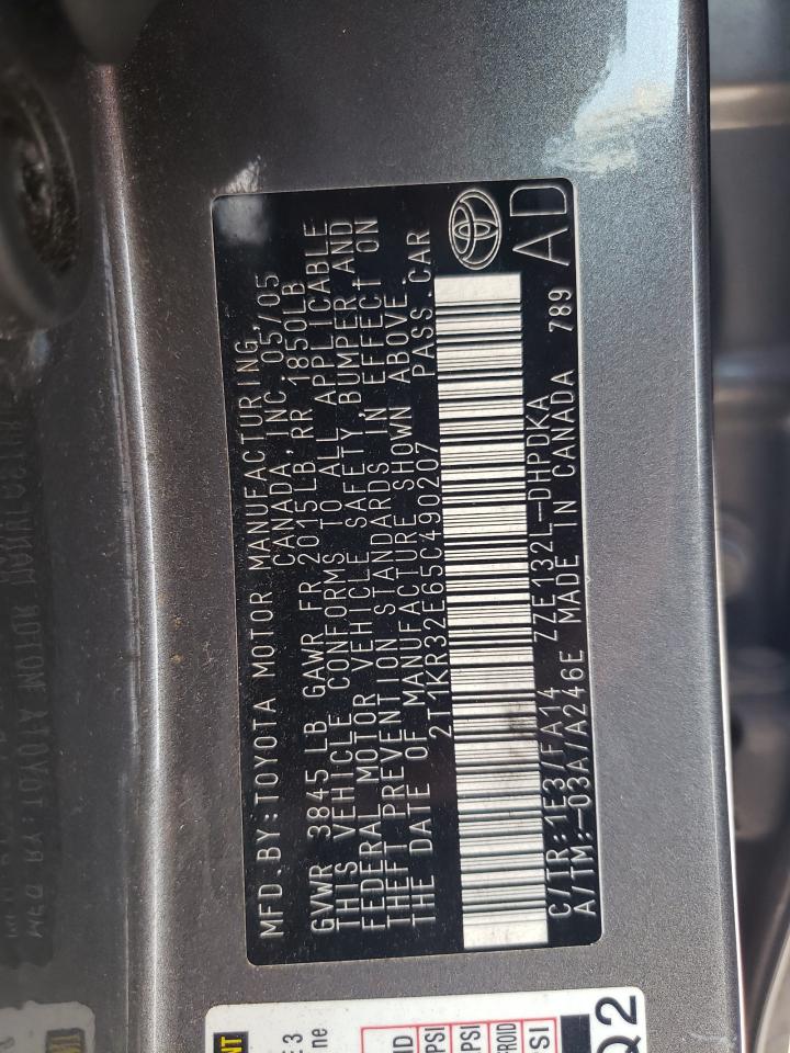 2005 Toyota Corolla Matrix Xr VIN: 2T1KR32E65C490207 Lot: 66420764