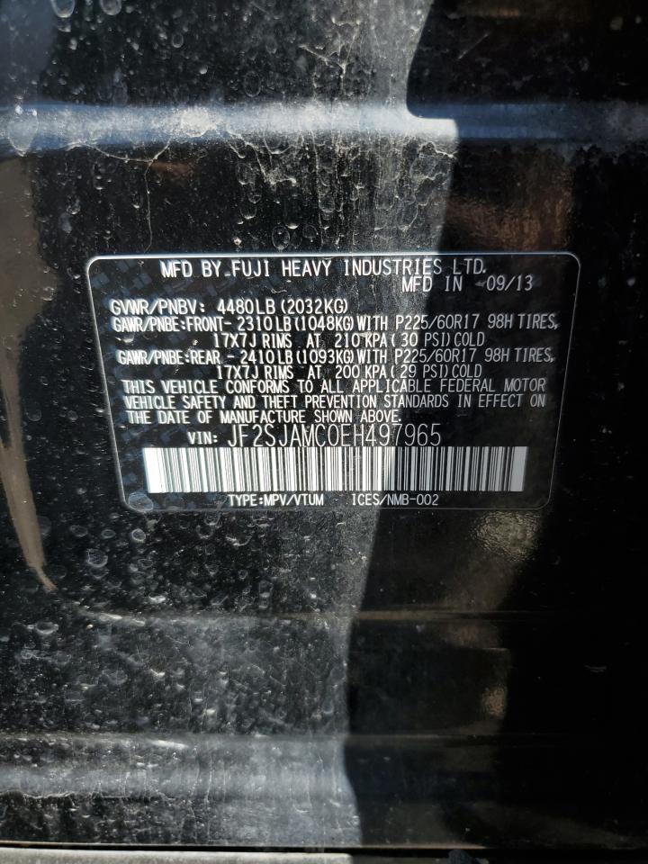 2014 Subaru Forester 2.5I Touring VIN: JF2SJAMC0EH497965 Lot: 65812434