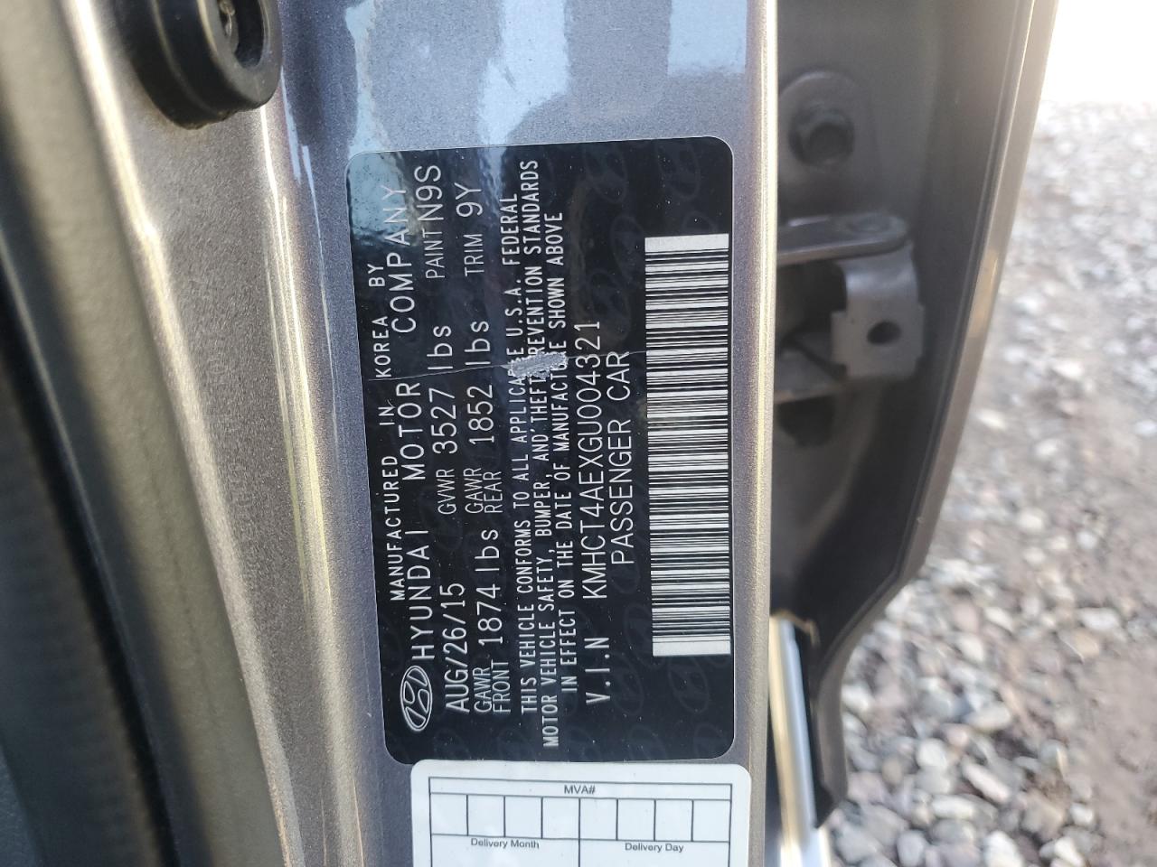 2016 Hyundai Accent Se VIN: KMHCT4AEXGU004321 Lot: 65632524