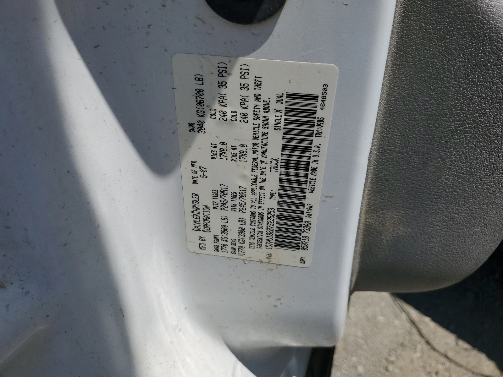 1D7HU18287S235253 2007 Dodge Ram 1500 St