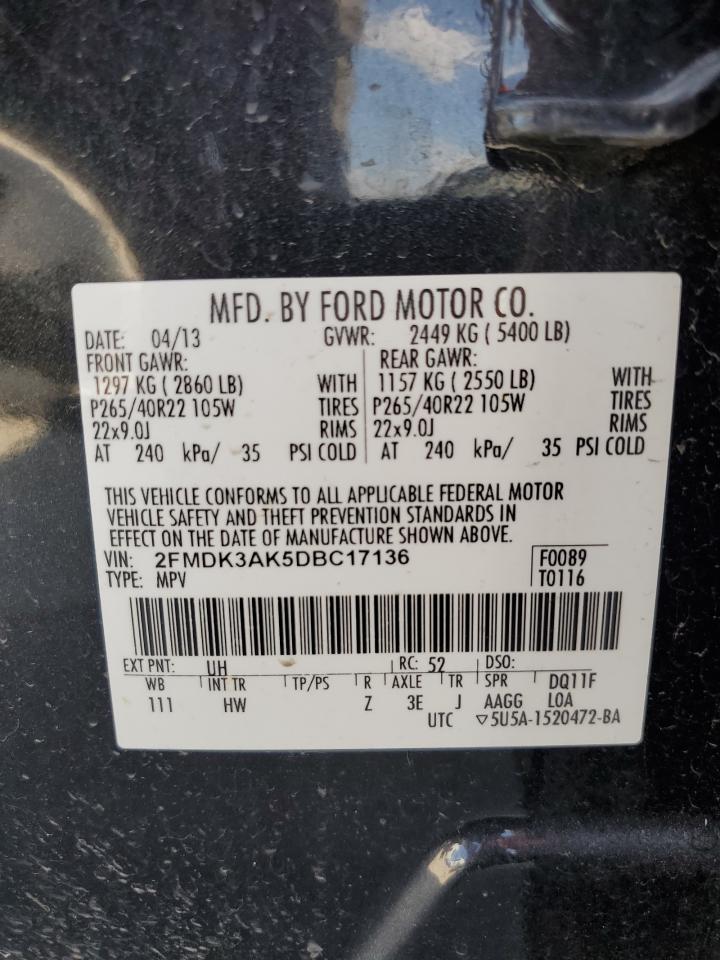 2FMDK3AK5DBC17136 2013 Ford Edge Sport