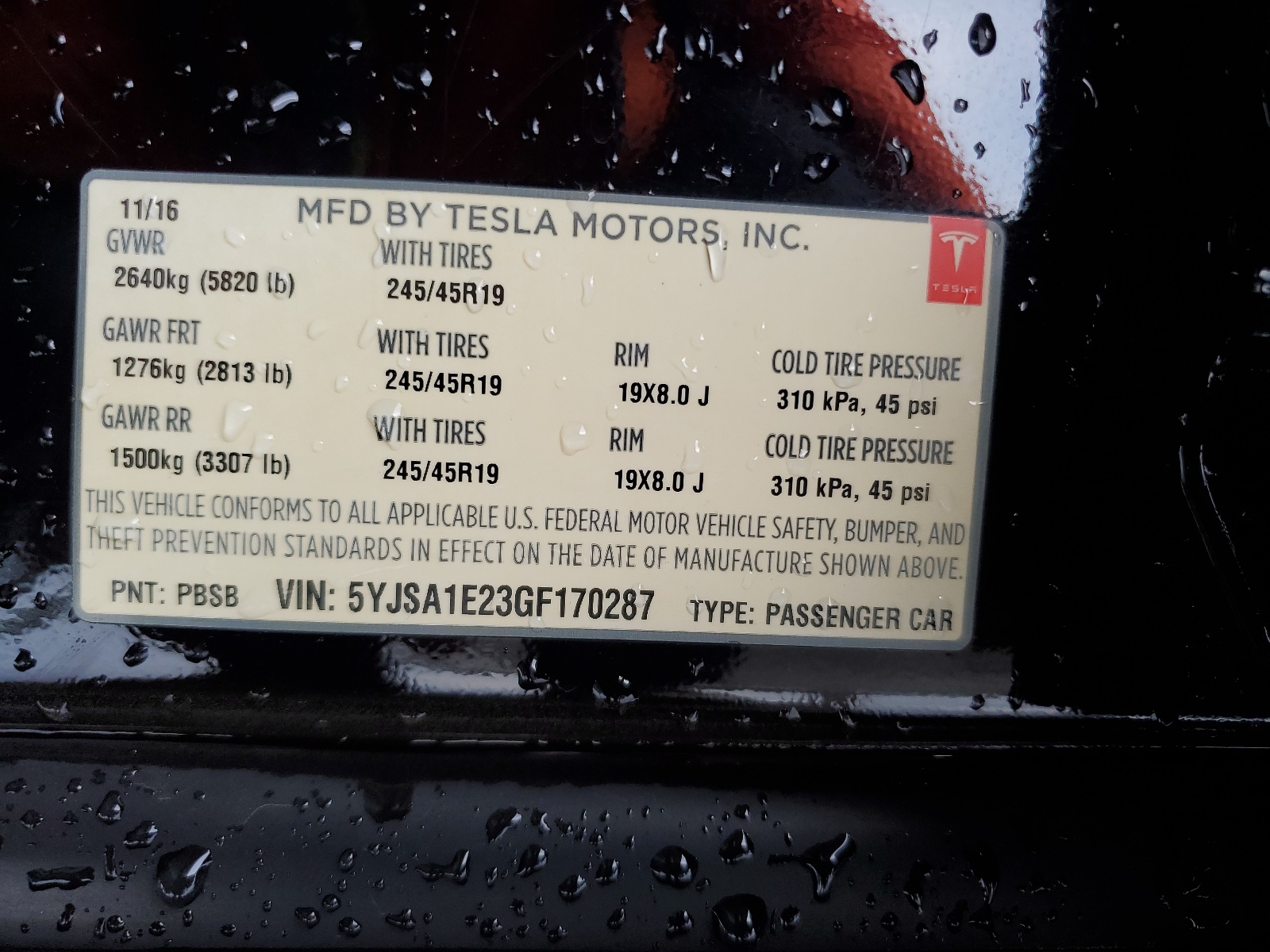 5YJSA1E23GF170287 2016 Tesla Model S