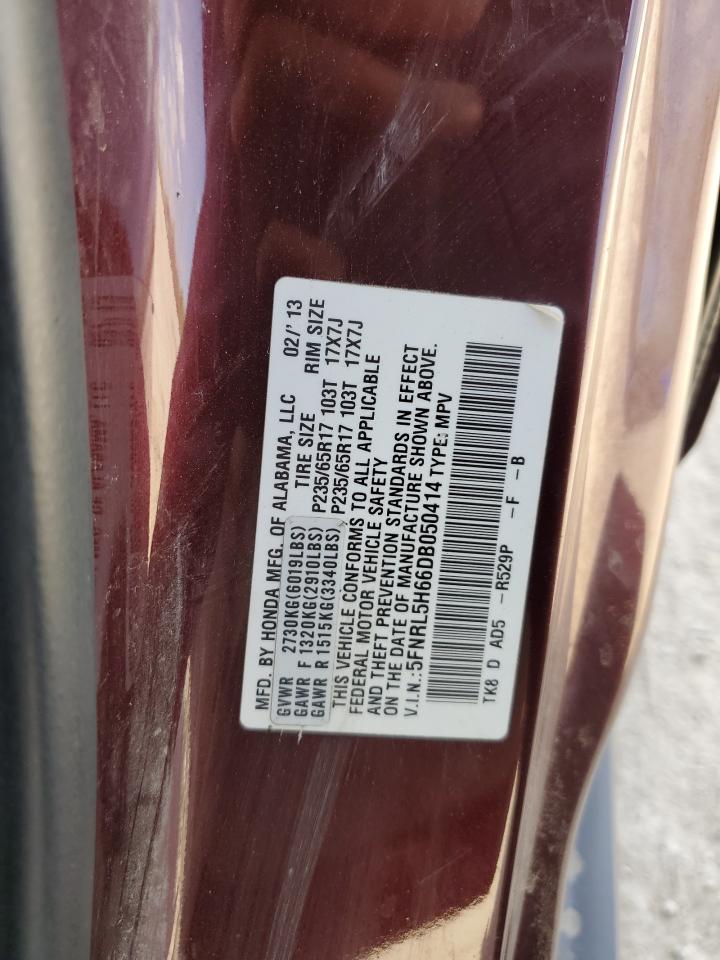 5FNRL5H66DB050414 2013 Honda Odyssey Exl 5FNRL5H66DB050414 2013 Honda Odyssey Exl