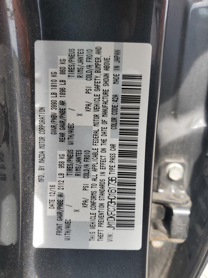 2017 Mazda Cx-3 Touring VIN: JM1DKFC73H0161736 Lot: 67131514