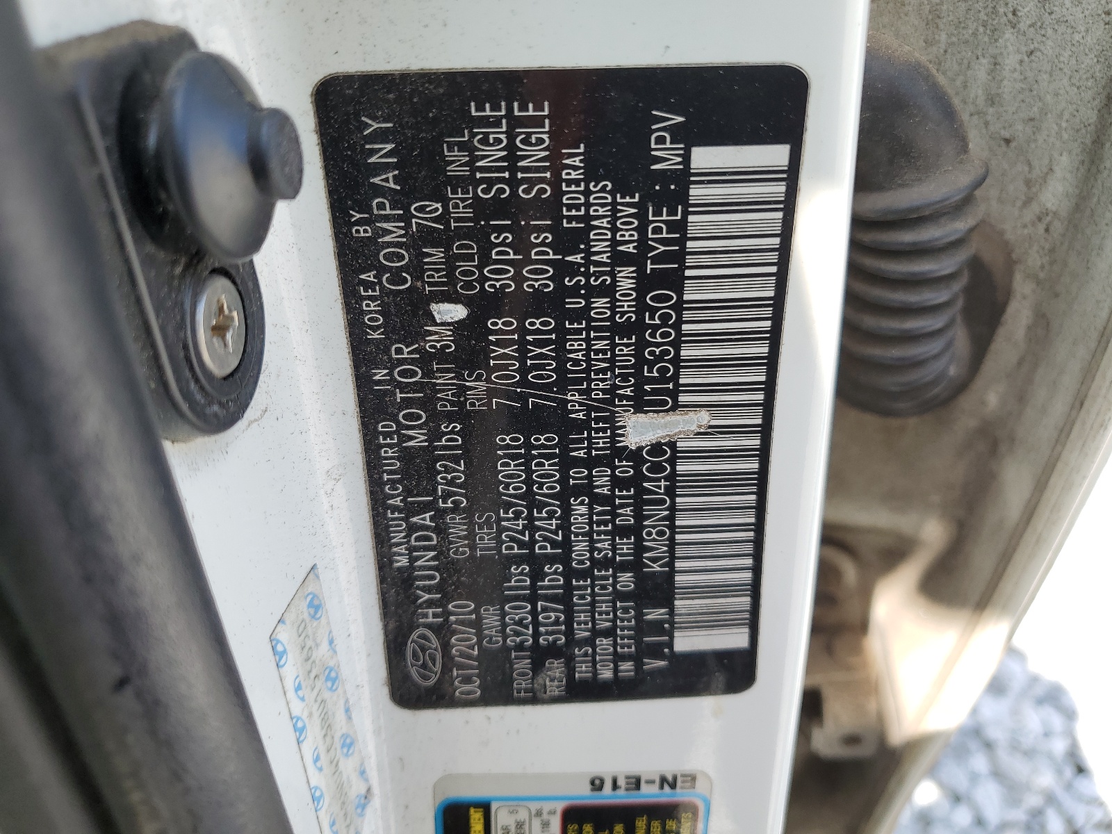 KM8NU4CC3BU153650 2011 Hyundai Veracruz Gls