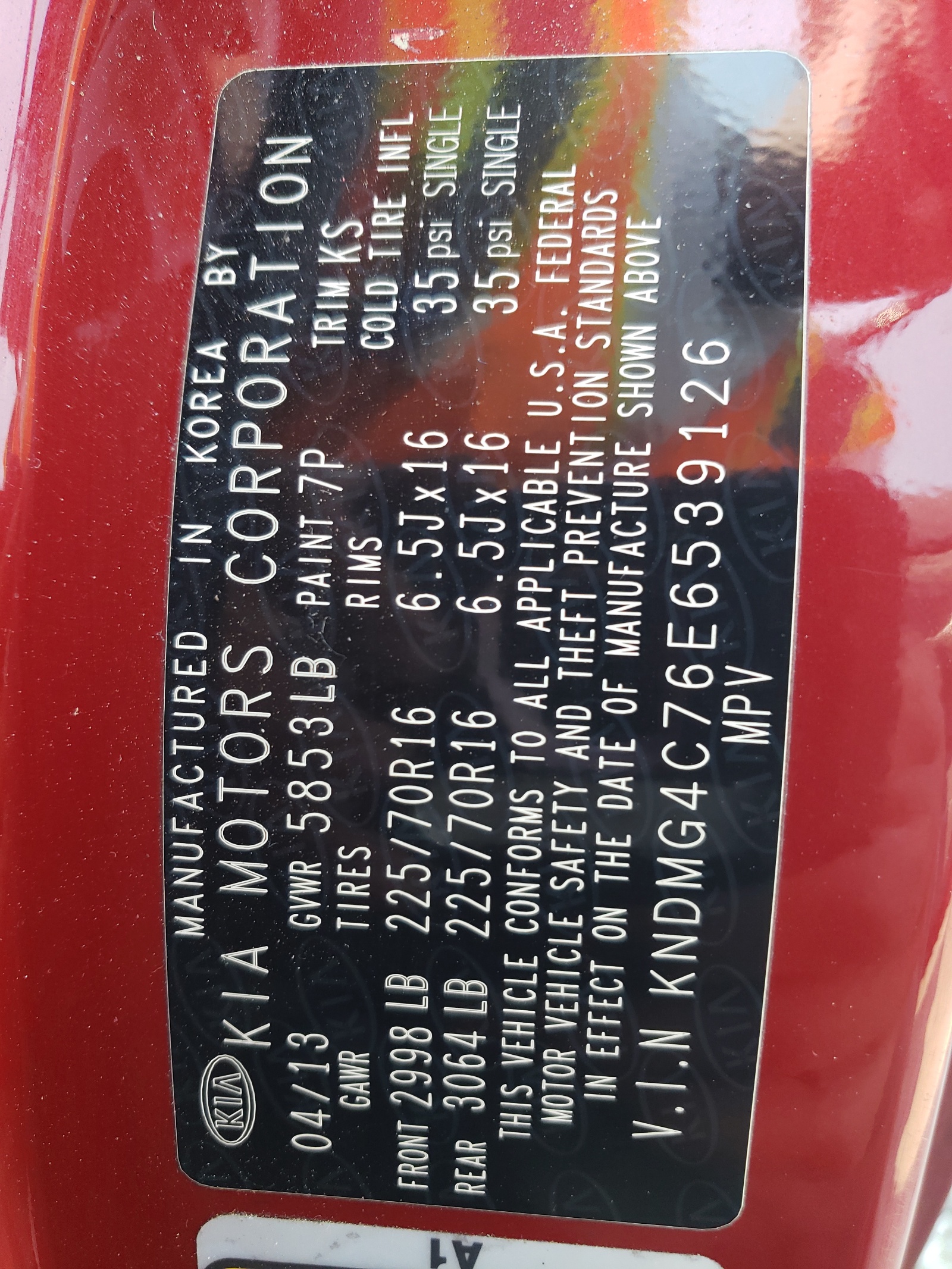 KNDMG4C76E6539126 2014 Kia Sedona Lx