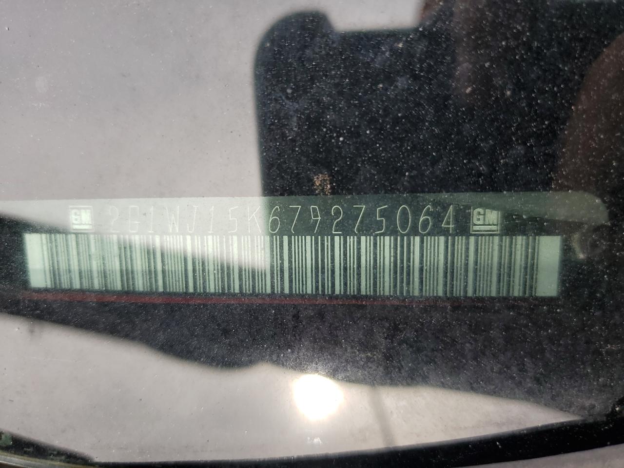 2007 Chevrolet Monte Carlo Ls VIN: 2G1WJ15K679275064 Lot: 66215064