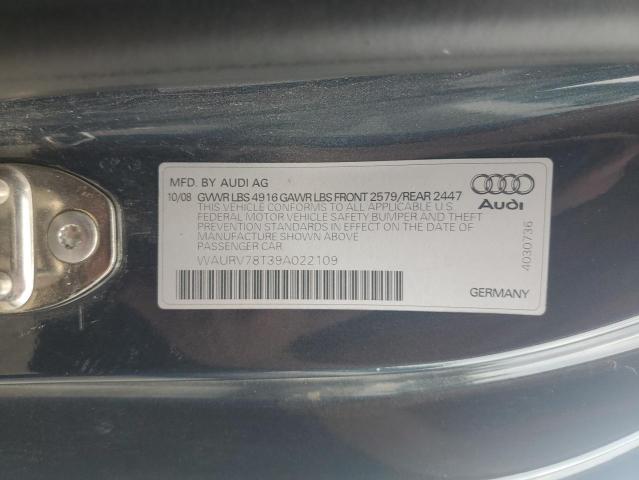 2009 AUDI S5 QUATTRO WAURV78T39A022109  65241494