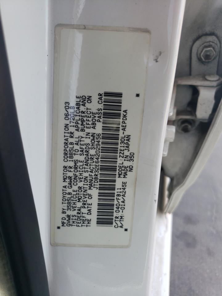 2004 Toyota Corolla Ce VIN: JTDBR32E642029456 Lot: 63877954