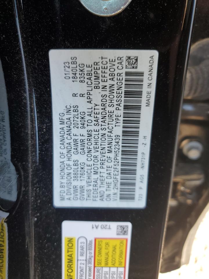 2HGFE2F52PH523439 2023 Honda Civic Sport