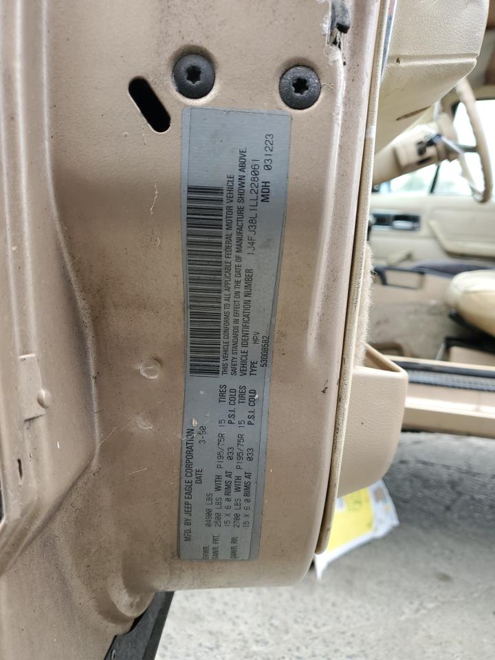 1990 Jeep Cherokee Pioneer VIN: 1J4FJ38L1LL228061 Lot: 65844854