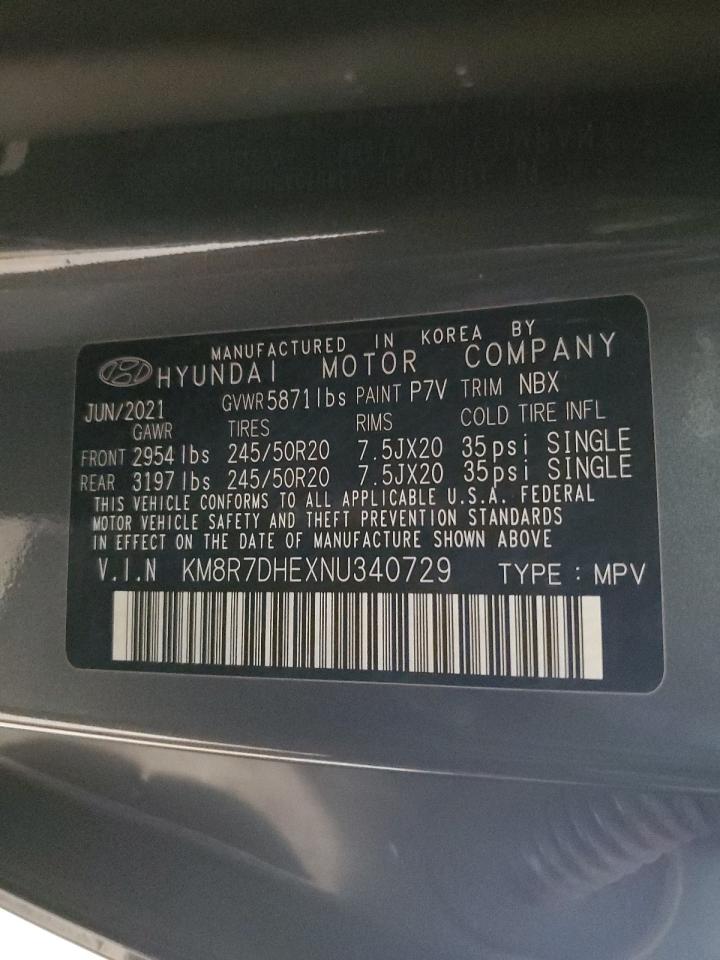 2022 Hyundai Palisade Calligraphy VIN: KM8R7DHEXNU340729 Lot: 69020634