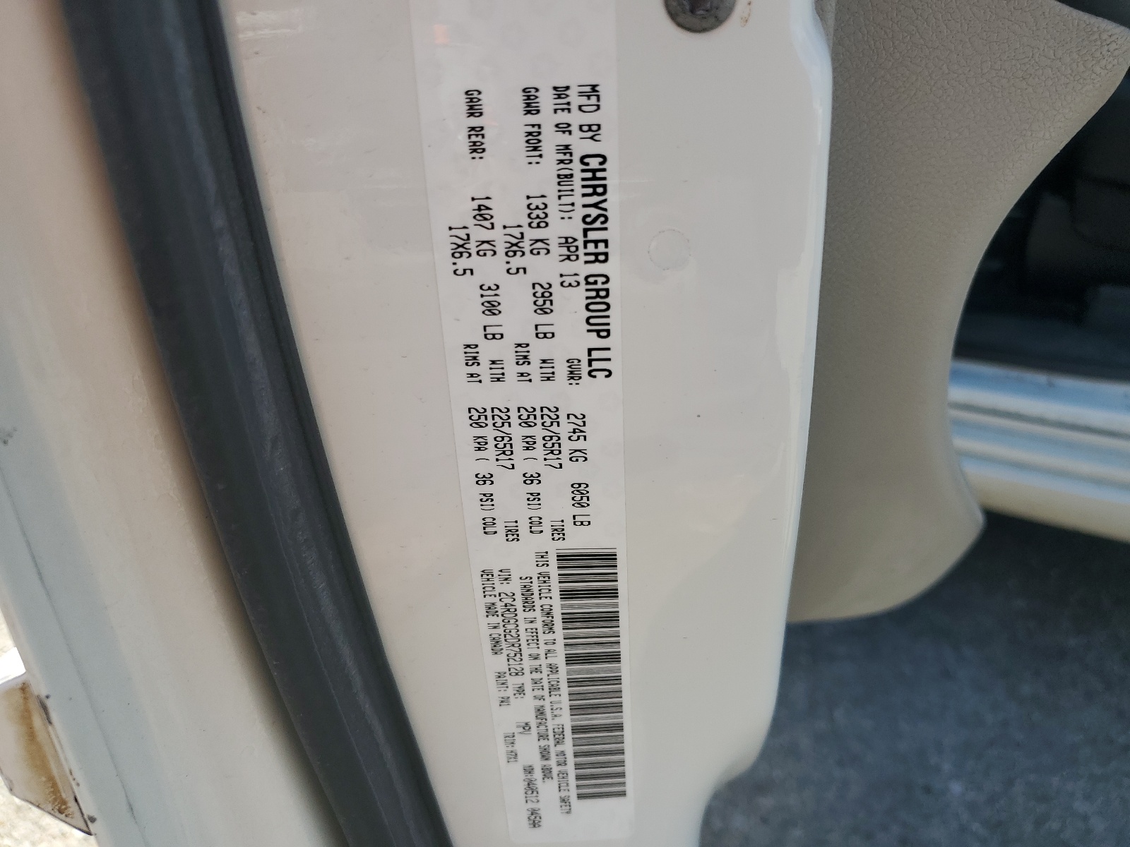 2C4RDGCG2DR752128 2013 Dodge Grand Caravan Sxt