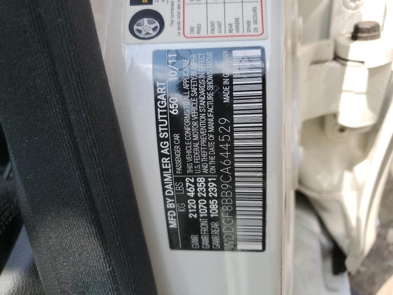 2012 Mercedes-Benz C 300 4Matic VIN: WDDGF8BB9CA644529 Lot: 66146904