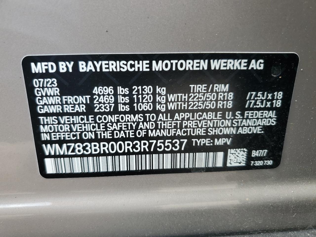 2024 Mini Cooper S Countryman All4 VIN: WMZ83BR00R3R75537 Lot: 65951094