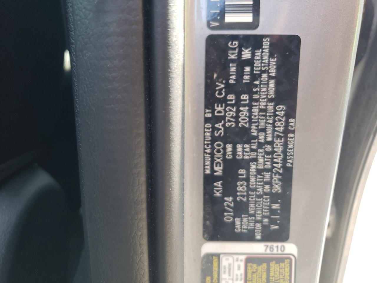 3KPF24AD4RE748249 2024 KIA FORTE - Image 12