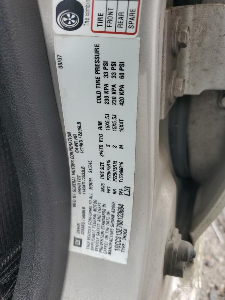 1GCCS13E788123604 2008 Chevrolet Colorado