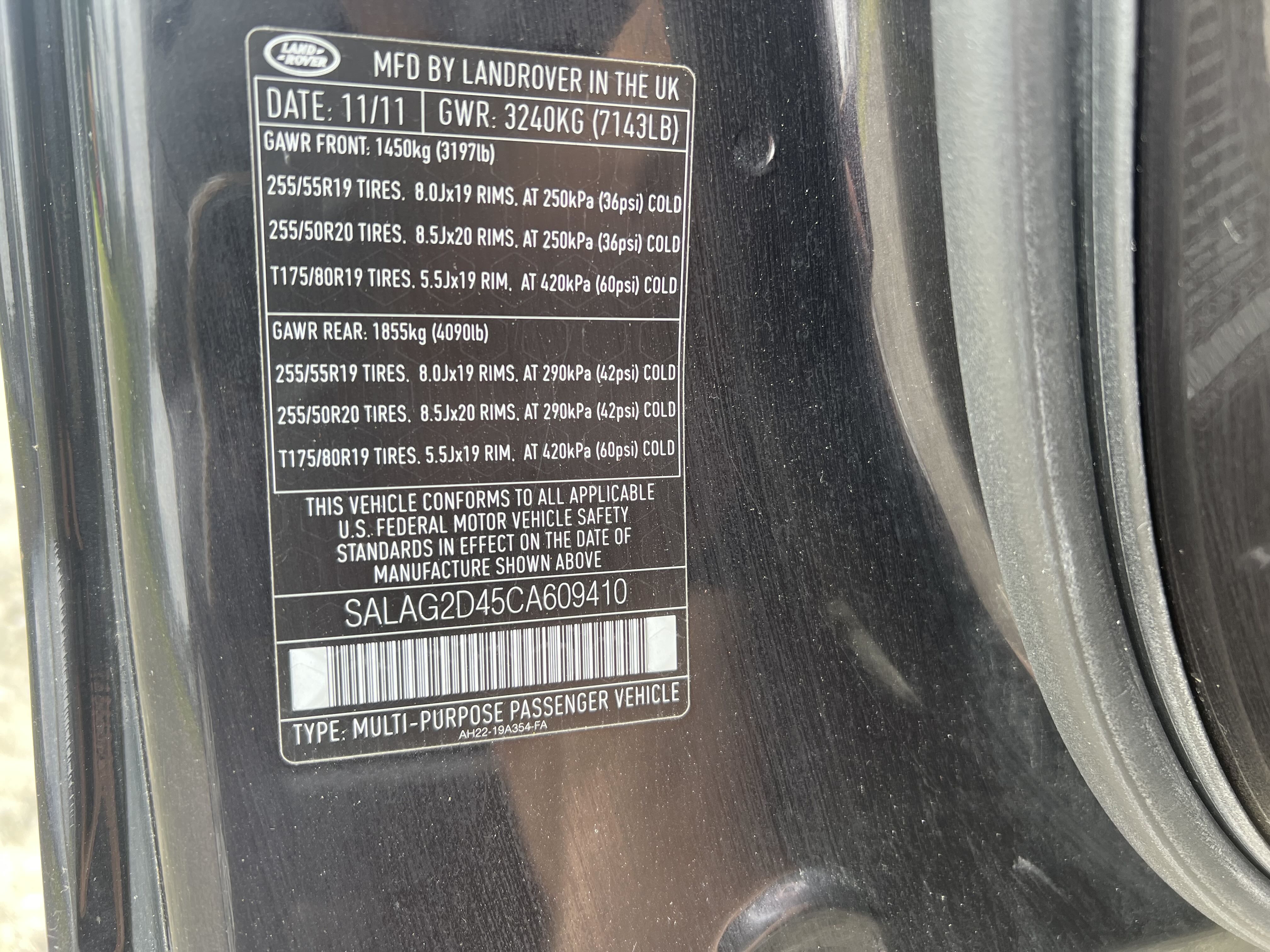 SALAG2D45CA609410 2012 Land Rover Lr4 Hse