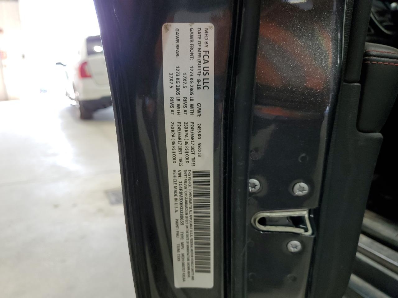 2019 Jeep Cherokee Trailhawk VIN: 1C4PJMBX6KD280659 Lot: 65204044