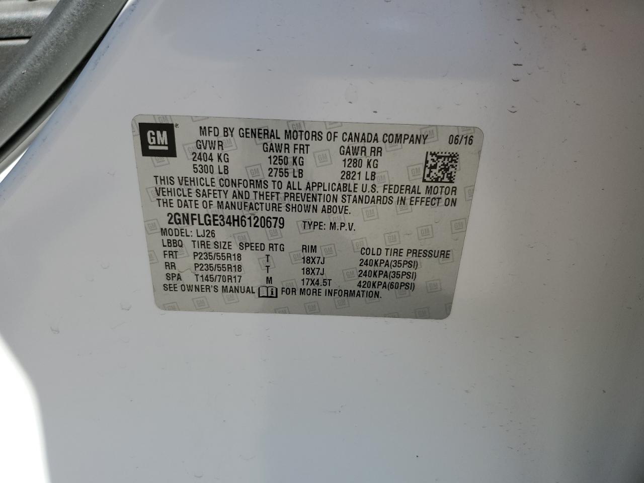 2GNFLGE34H6120679 2017 CHEVROLET EQUINOX - Image 13