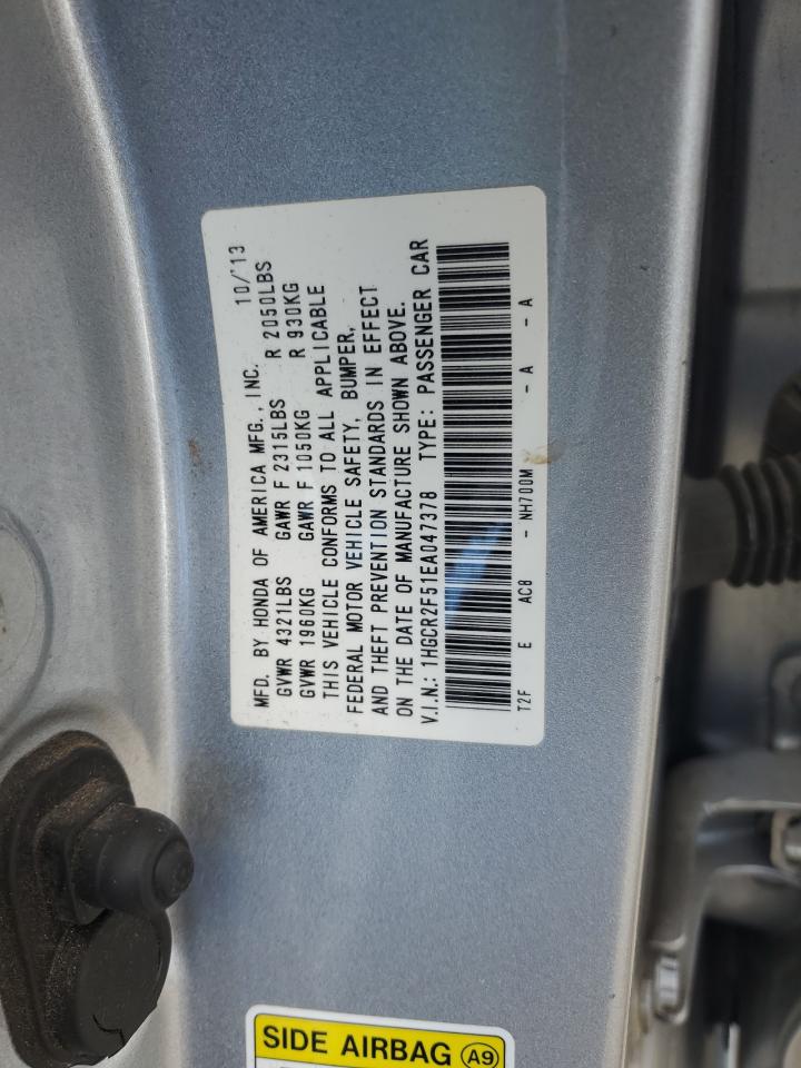 1HGCR2F51EA047378 2014 Honda Accord Sport