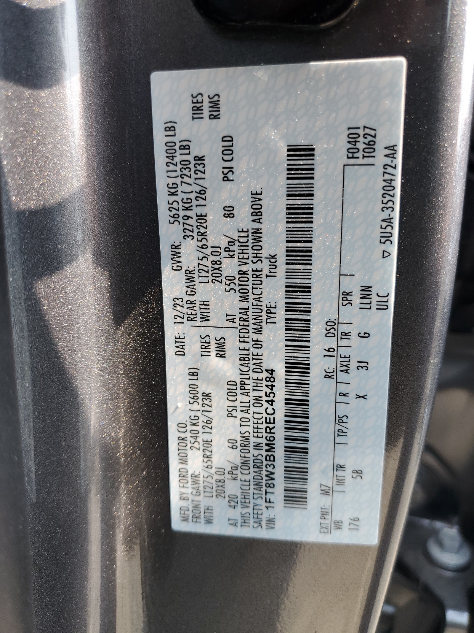 1FT8W3BM6REC45484 2024 Ford F350 Super Duty